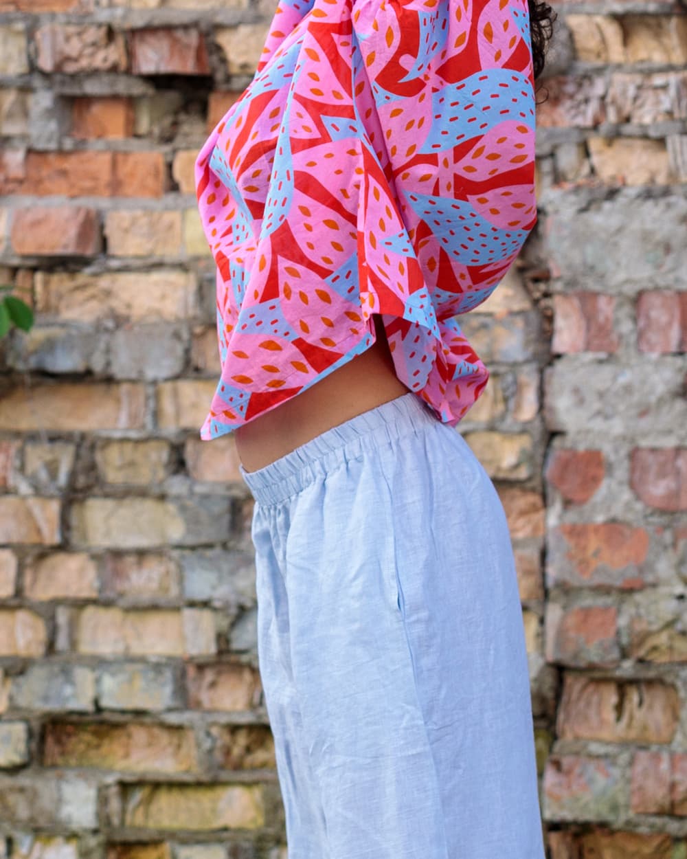 Pants in Linen "Sky"