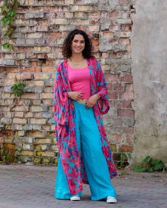 Kimono in Silk "Camels"