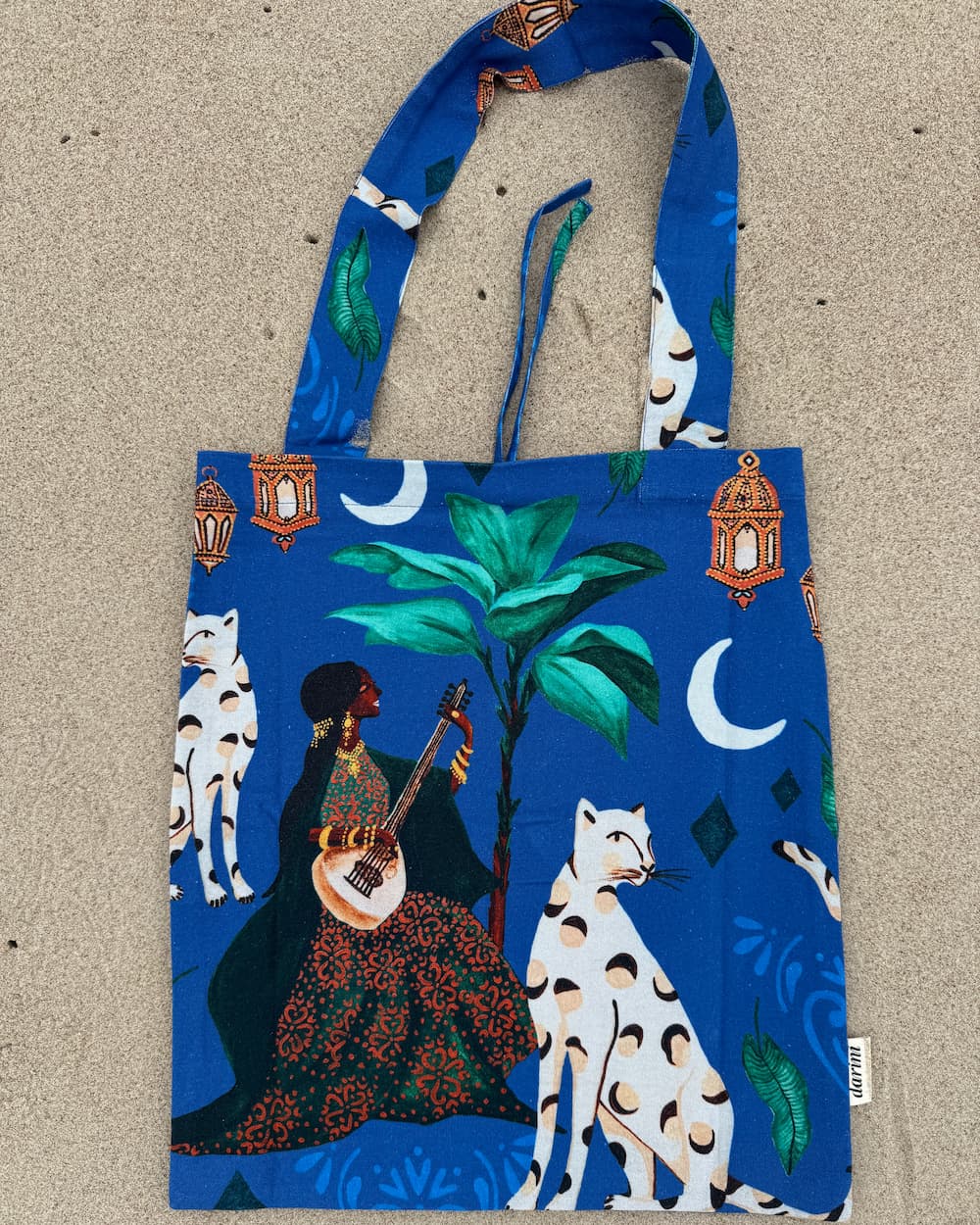 City Tote in Cotton Duck "Ultrablue Bedouin Moon"