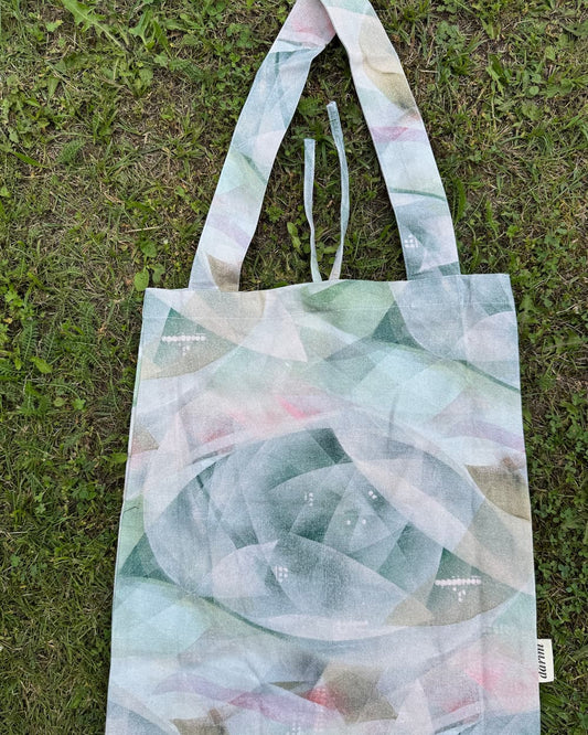 City Tote in Cotton Duck "Soft Forst Rose"