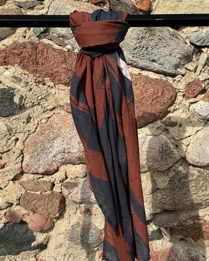 Beach Sarong in Cotton Voile "Cacao Mood"
