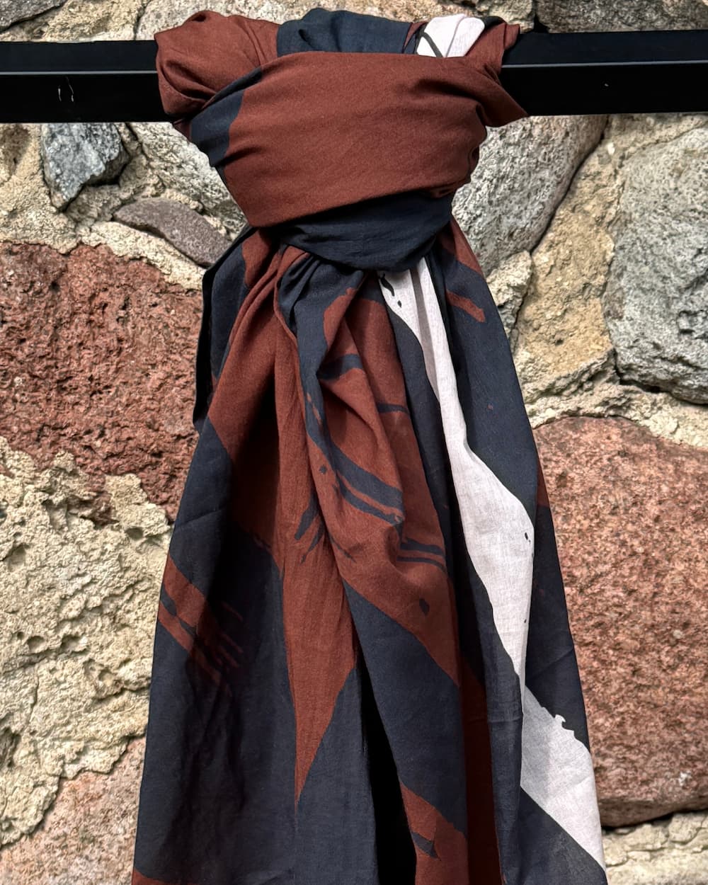 Beach Sarong in Cotton Voile "Cacao Mood"