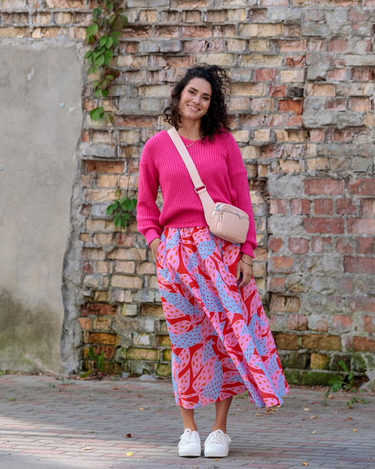 Skirt in Cotton "Pink Oshu"