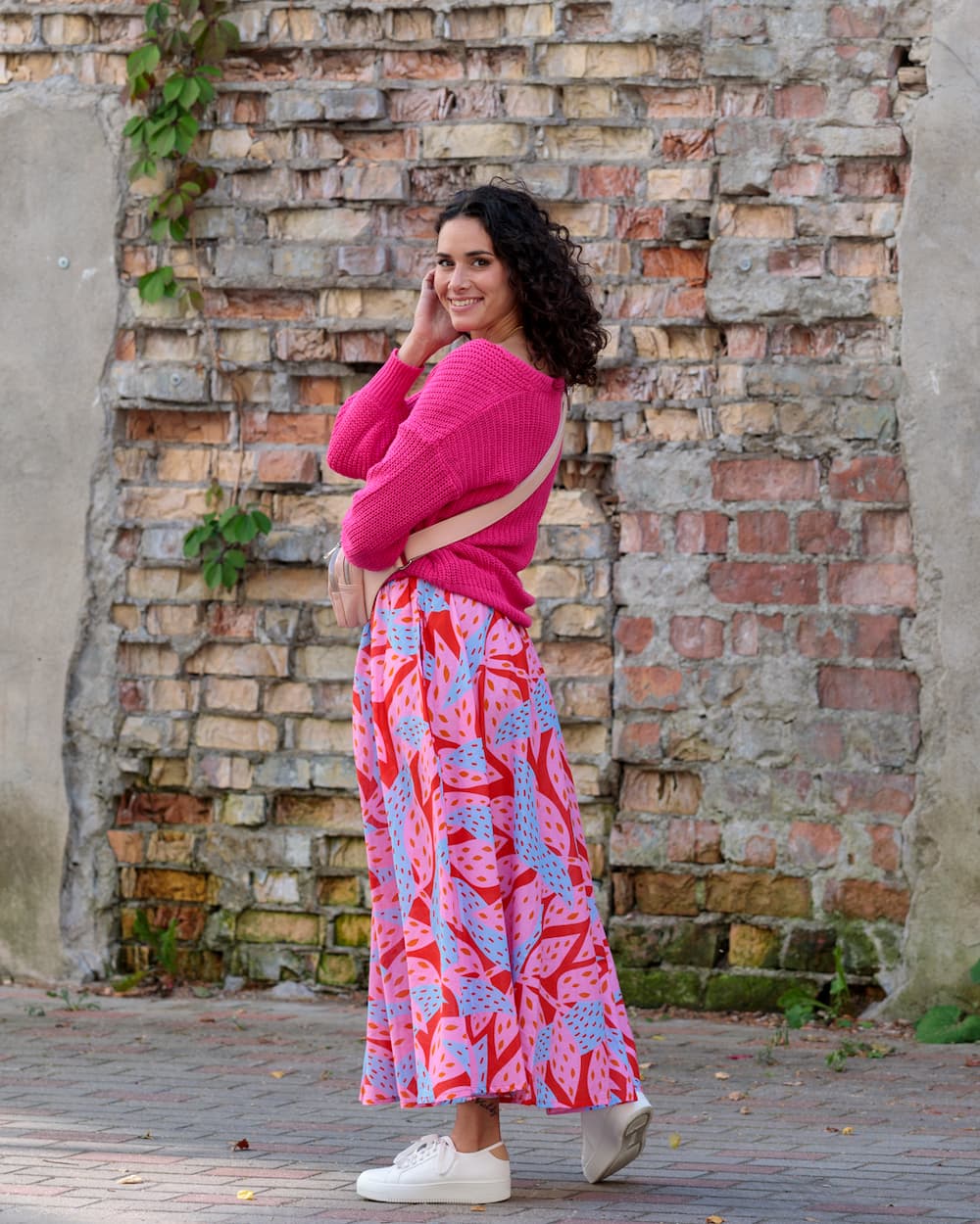 Skirt in Cotton "Pink Oshu"