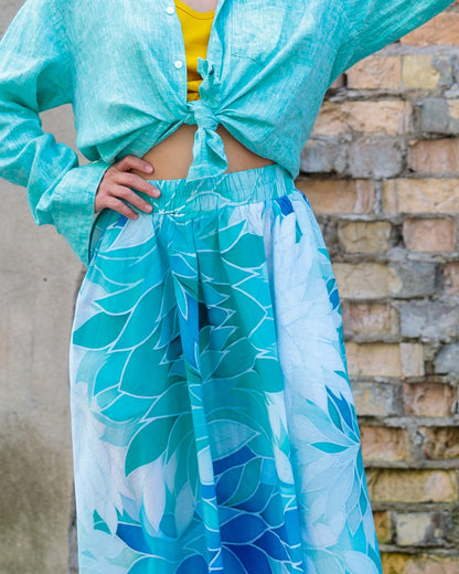 Top in Cotton "Aquamarine"
