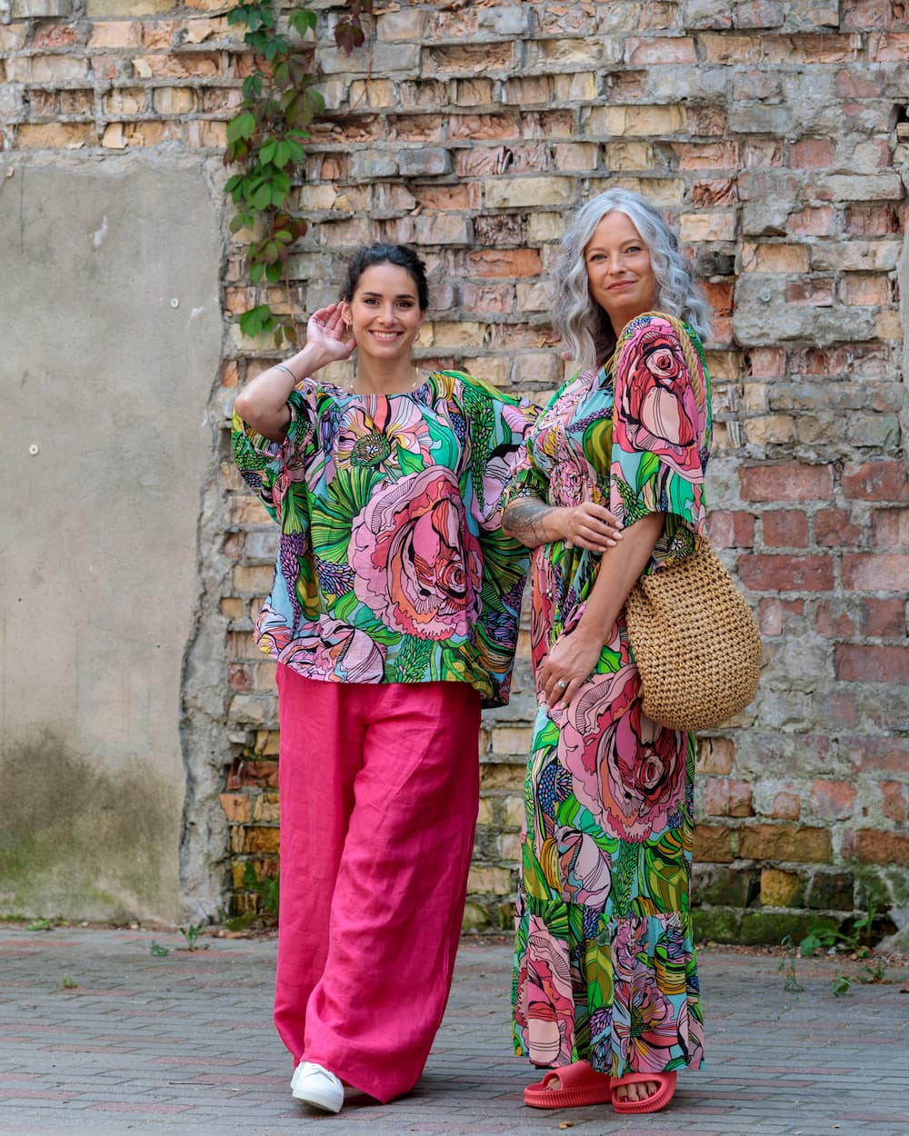 Pants in Linen "Fuchsia"