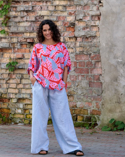 Top in Cotton "Pink Oshu"