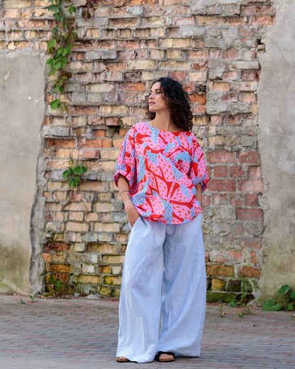 Top in Cotton "Pink Oshu"