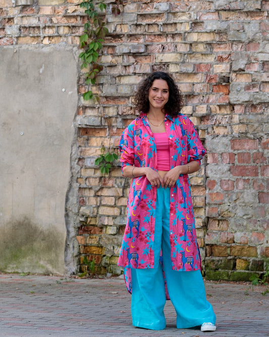 Shirtdress in Cotton "Camels"