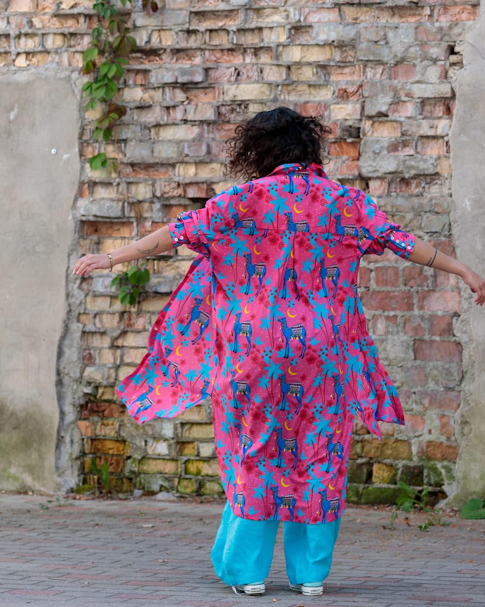 Shirtdress in Cotton "Camels"