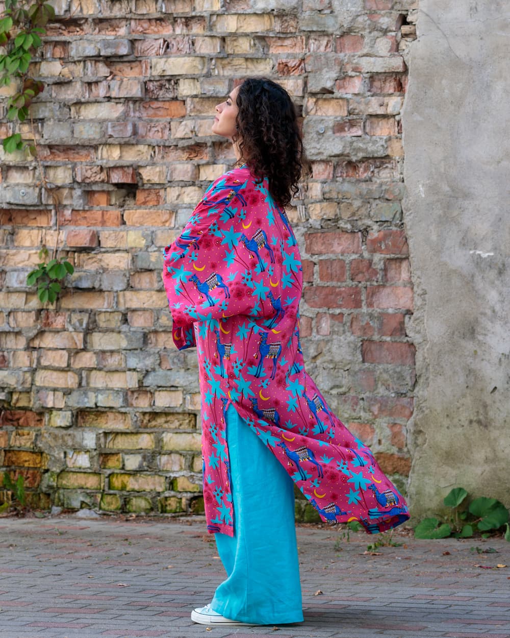 Kimono in Silk "Camels"