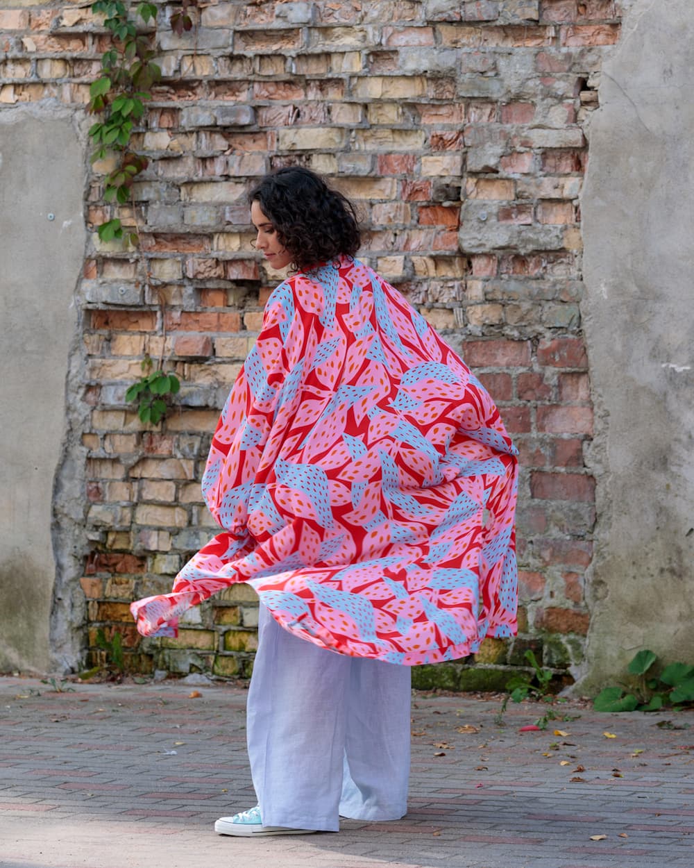Kimono in Silk "Pink Oshu"