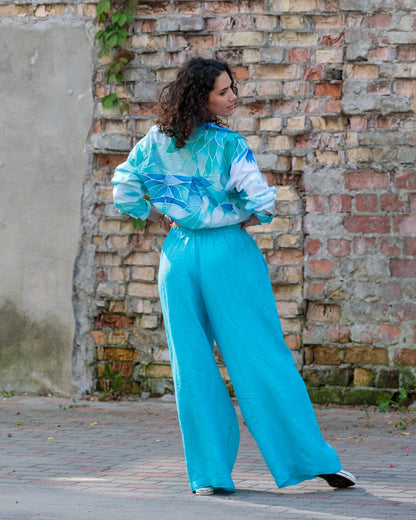 Pants in Linen "Capri Blue"